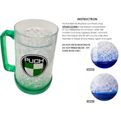 Puch Beer mug / cup / frosty mug with Puch logo - 450 ML