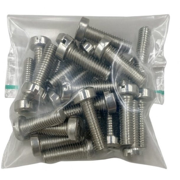 25 Stk. Maskinskrue 5 x 16 mm Rust Frit Stl A4 Syrefast