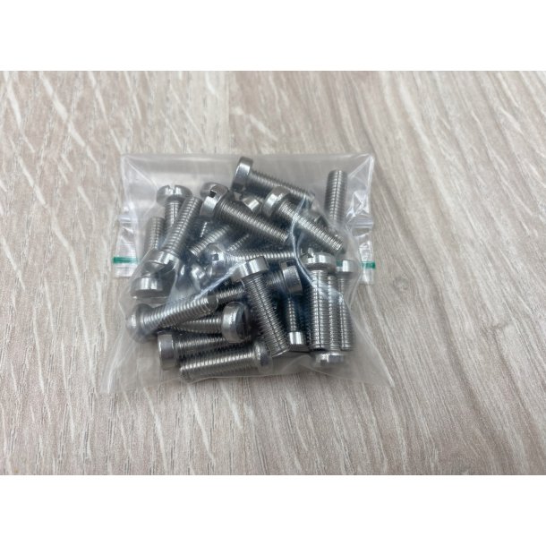 25 Stk. Maskinskrue 5 x 16 mm Rust Frit Stl A4 Syrefast