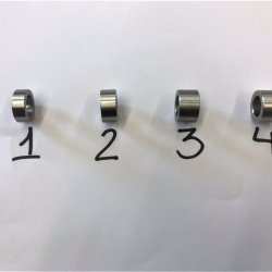 4 Stk. Afstands B�sninger Rust Fri Til Forhjul Med Faste Lejer