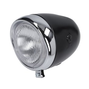 Sort Retro Forlygte 130 mm Med Mulighed For Speedometer � 60 mm