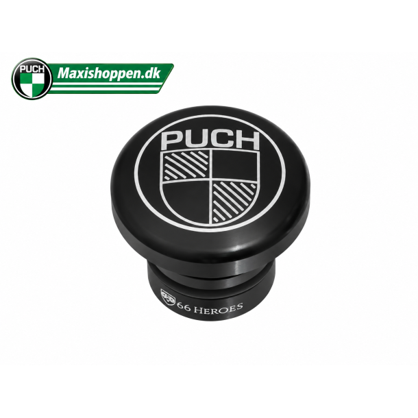 Tank D�ksel I sort Alu Med Puch Logo