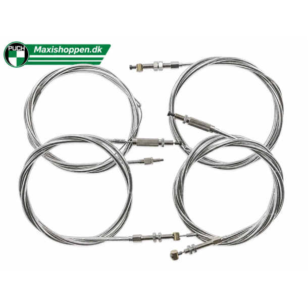 Kabel S�t Til H�jt Styr i Krom - Puch Maxi