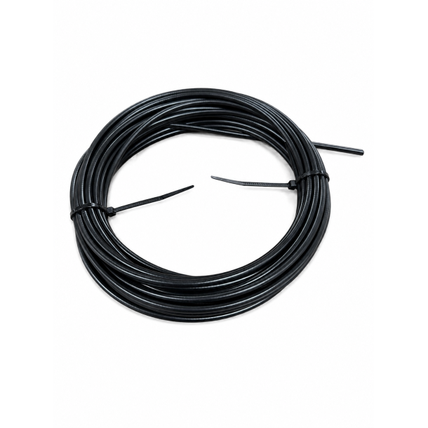 Yderkabel - Cover/kappe 5 mm I sort - 10 M 