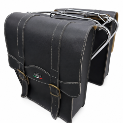 Sidetasker I Sort Kunstl�der Til Bla. Puch Maxi P + K