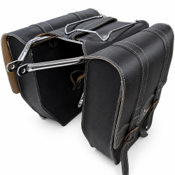 Sidetasker I Sort Kunstl�der Til Bla. Puch Maxi P + K