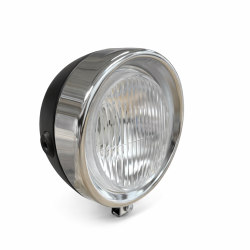 Forlygte I Sort og Krom Til Puch Maxi 