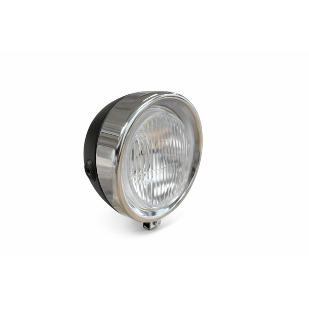 Forlygte I Sort og Krom Til Puch Maxi 