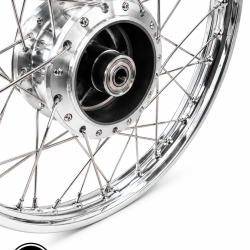 Puch Maxi Forhjul 17x1.35 (Bred) Krom Eger / Faste Lejer
