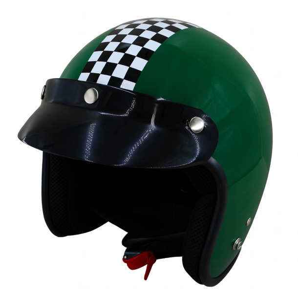 Retro Jet Hjelm Grn Large