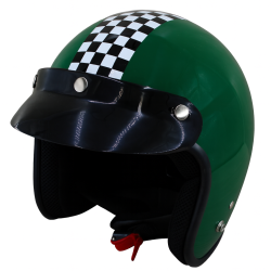 Retro Jet Hjelm Gr�n Medium