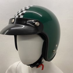 Retro Jet Hjelm Gr�n Extra Large