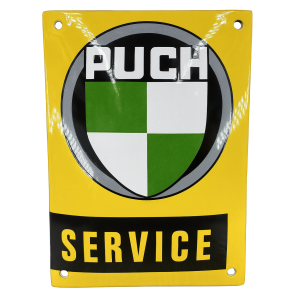Puch Service Emalje Skilt Gult
