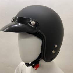 Retro Jet Hjelm Mat Sort Str. Medium