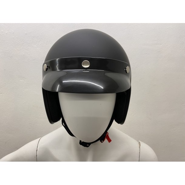 Retro Jet Hjelm Mat Sort Str. Extra Large