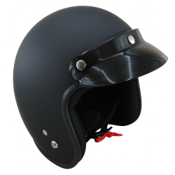 Retro Jet Hjelm Mat Sort Str. Medium