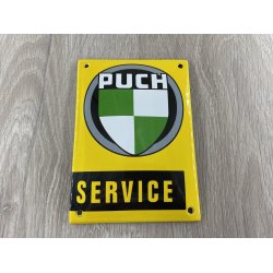 Puch Service Emalje Skilt Gult